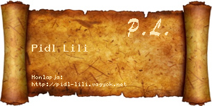 Pidl Lili névjegykártya
